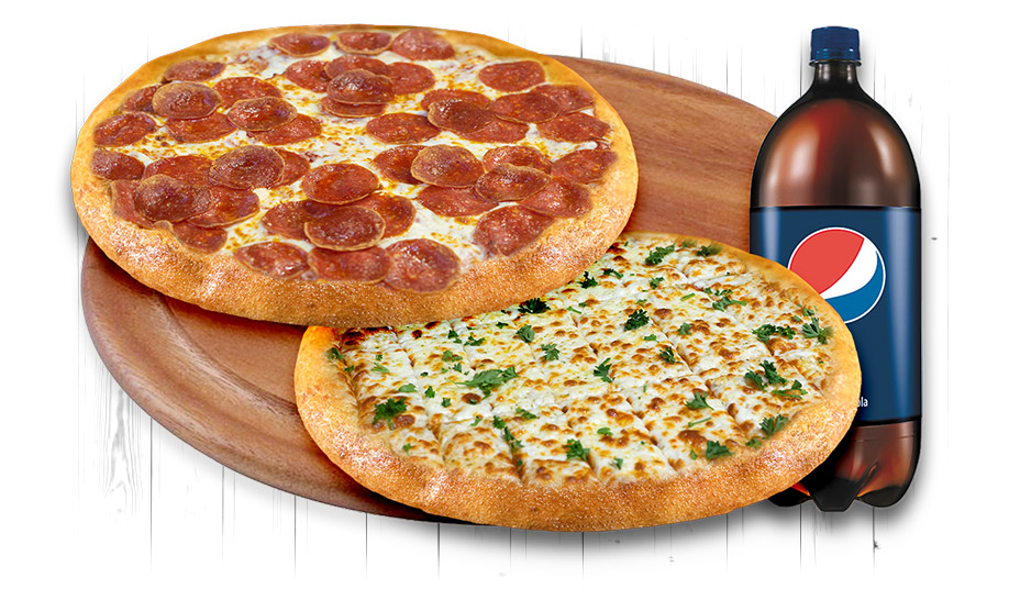 Pizza Stop Large Pepperoni Pizza + Large Garlic Fingers + 2 Ltr. Pop