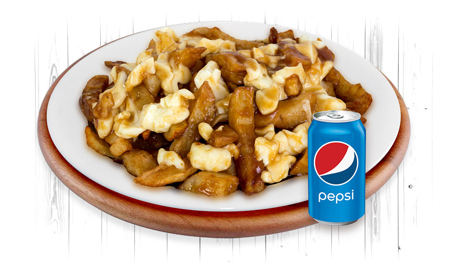 Regular Poutine + Can of Pop